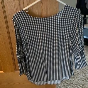 Black and white checkered shirt